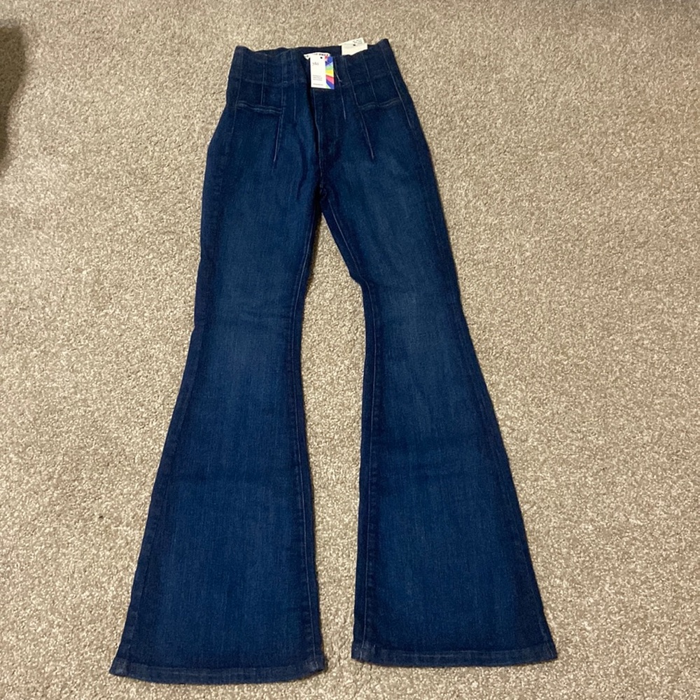 Free People Jayde Flair flare jeans Night Sky size 27 NWT